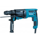 Image du produit : Perforateur burineur Makita SDS-Plus - 800 Watts - 26mm - coffret alu - kit d'accessoires - force de frappe 2,4 joules | HR2631FTX4