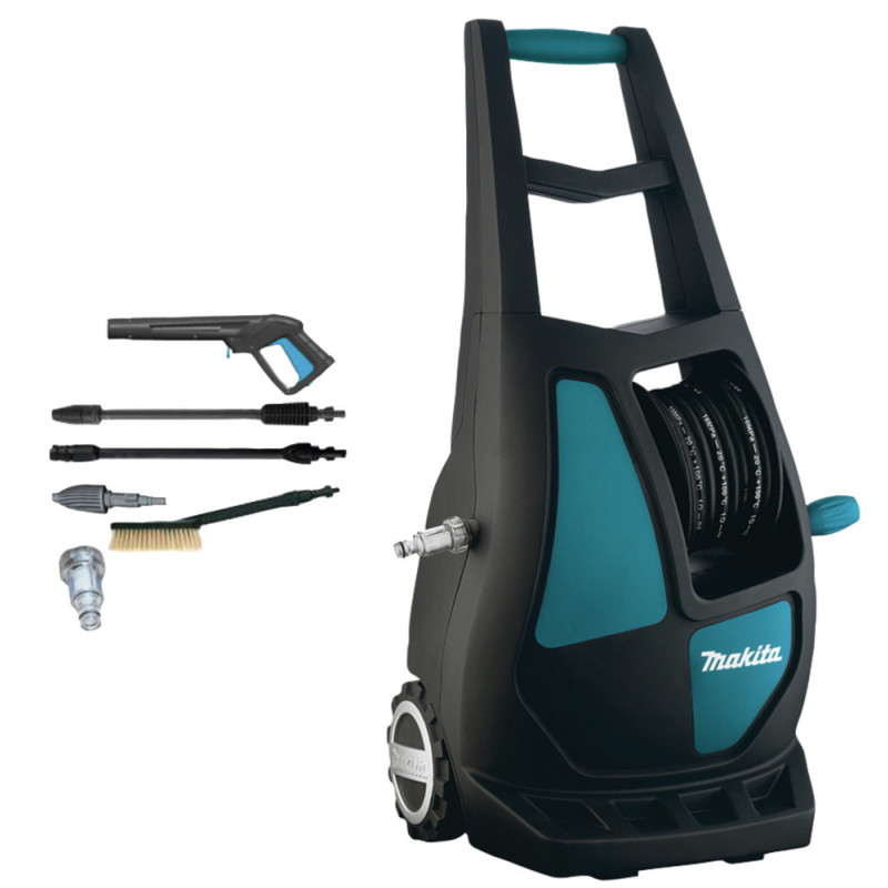 Nettoyeur haute pression Makita - 140 bars - 2100 Watts - débit 420 litres par heure - poids 18,80kg | HW132