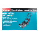 Image du produit : Tondeuse Makita CONNECTÉE 40 Volts MAX Lithium (Li-Ion) - (Produit seul) - diamètre lame 53cm - surface tonte 5100-6900m² - hauteur tonte 20 à 100mm | LM001CZ