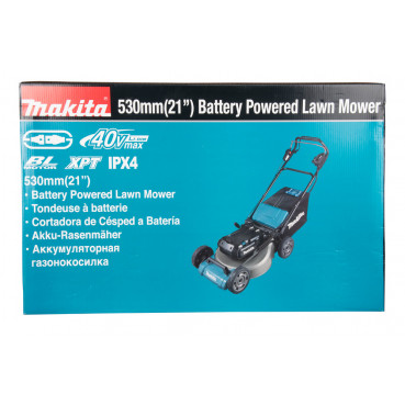 Tondeuse Makita CONNECTÉE 40 Volts MAX Lithium (Li-Ion) - (Produit seul) - diamètre lame 53cm - surface tonte 5100-6900m² - hauteur tonte 20 à 100mm | LM001CZ