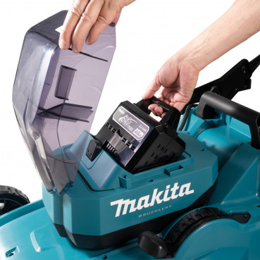 Tondeuse Makita 48cm 64 Volts MAX Lithium (Li-Ion) - 4 Ah - 48cm - hauteur tonte 20 à 100mm - surface tonte 1400m² | LM001JM101