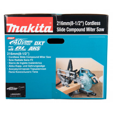 Scie à onglet radiale Makita XGT 40 Volts MAX Lithium (Li-Ion) - Ø 216mm - (Produit seul) | LS002GZ01