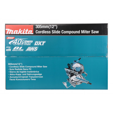 Scie à onglet radiale Makita XGT Ø 305mm - 40 Volts MAX - sans fil Lithium (Li-Ion) - Laser Makita - AWS - (Produit seul) - poids 31,1kg | LS003GZ01