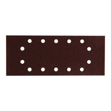 Feuille rectangulaire abrasive 115x280mm - 5 + 5 + 2 + 2 trous - longueur totale 280mm - largeur 115mm - grain 40 - 10 pièce(s) Makita | P-33009