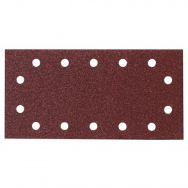 Feuille rectangulaire abrasive 115x280mm - 5 + 5 + 2 + 2 trous - longueur totale 280mm - largeur 115mm - grain 150 - 10 pièce(s) Makita | P-33059