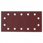 Image du produit : Feuille rectangulaire abrasive 115x280mm - 5 + 5 + 2 + 2 trous - longueur totale 280mm - largeur 115mm - grain 150 - 10 pièce(s) Makita | P-33059