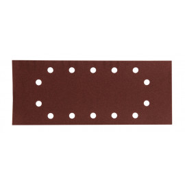 Feuille rectangulaire abrasive 115x280mm - 5 + 5 + 2 + 2 trous - longueur totale 280mm - largeur 115mm - grain 180 - 10 pièce(s) Makita | P-33065