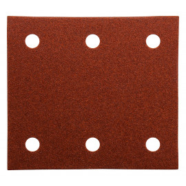 Feuille rectangulaire abrasive 114x102mm - 3 + 3 trous - Auto-agrippant - longueur totale 114mm - grain 100 - 10 pièce(s) Makita | P-33118