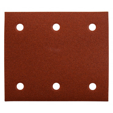 Feuille rectangulaire abrasive 114x102mm - 3 + 3 trous - Auto-agrippant - longueur totale 114mm - grain 180 - 10 pièce(s) Makita | P-33146