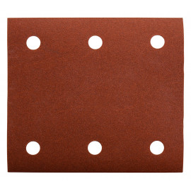 Feuille rectangulaire abrasive 114x102mm - 3 + 3 trous - Auto-agrippant - longueur totale 114mm - grain 240 - 10 pièce(s) Makita | P-33152