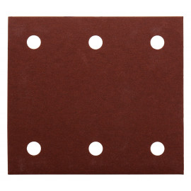 Feuille rectangulaire abrasive 114x102mm - 3 + 3 trous - Auto-agrippant - longueur totale 114mm - grain 320 - 10 pièce(s) Makita | P-33168