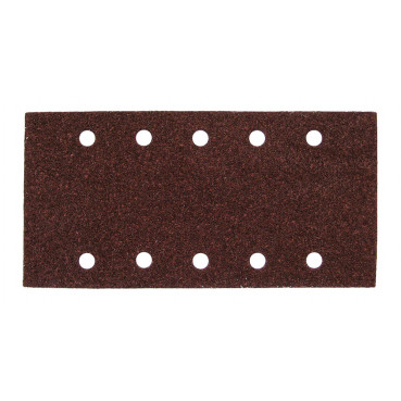 Feuille rectangulaire abrasive 115x229mm - 5 + 5 trous - Auto-agrippant - longueur totale 229mm - largeur 115mm - grain 40 - 10 pièce(s) Makita | P-33174