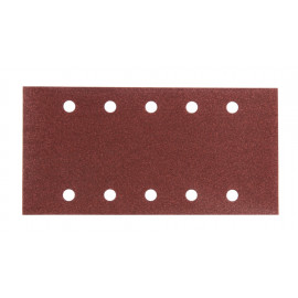 Feuille rectangulaire abrasive 115x229mm - 5 + 5 trous - Auto-agrippant - longueur totale 229mm - largeur 115mm - grain 120 - 10 pièce(s) Makita | P-33211