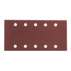 Image du produit : Feuille rectangulaire abrasive 115x229mm - 5 + 5 trous - Auto-agrippant - longueur totale 229mm - largeur 115mm - grain 150 - 10 pièce(s) Makita | P-33227