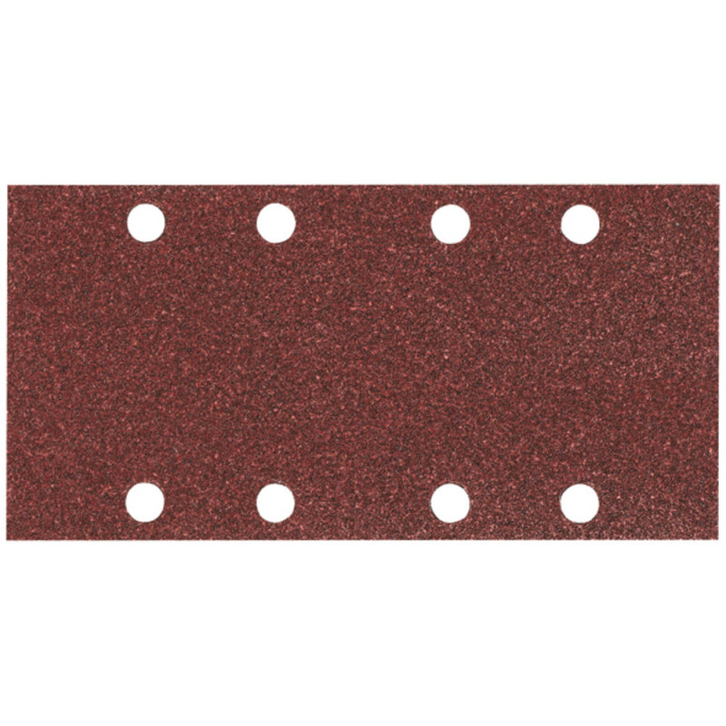 Feuille rectangulaire abrasive 93x185mm - 4 + 4 trous - Auto-agrippant - longueur totale 185mm - largeur 93mm - grain 180 - 10 pièce(s) Makita | P-35916