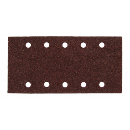 Feuille rectangulaire abrasive 100x240mm - 6 + 4 trous - longueur 240mm - largeur 100mm - grain 180 - 10 pièce(s) Makita | P-42927