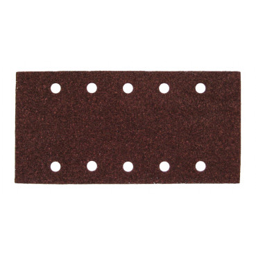 Feuille rectangulaire abrasive 100x240mm - 6 + 4 trous - longueur 240mm - largeur 100mm - grain 180 - 10 pièce(s) Makita | P-42927