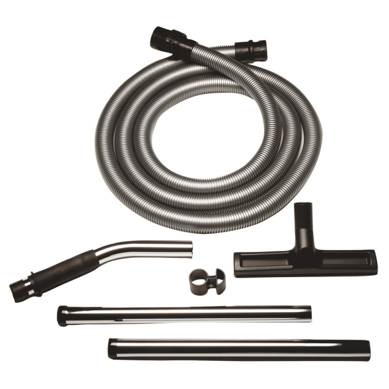 Kit complet d'accessoires pour aspirateur Makita, tuyau d'aspiration (36mm x 4m), poignée, tube d'aspiration inox et une brosse d'aspiration | P-70328