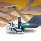 Image du produit : Lamelleuse Makita - 701 Watts - diamètre 100mm - capacité de plongée 0 - 20mm - alésage 22mm - coupe-saignée 4mm | PJ7000J