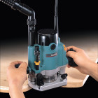 Image du produit : Défonceuse Makita - 1100 Watts - Ø 8mm - capacité de plongée 0 - 57mm - pince diamètre 8mm | RP1110CJ