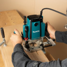 Image du produit : Défonceuse Makita Ø 12mm - 1 650 Watts - 1650 Watts - capacité de plongée 0 - 70mm - pince diamètre 12mm - poids 6,2kg | RP1803FXJ