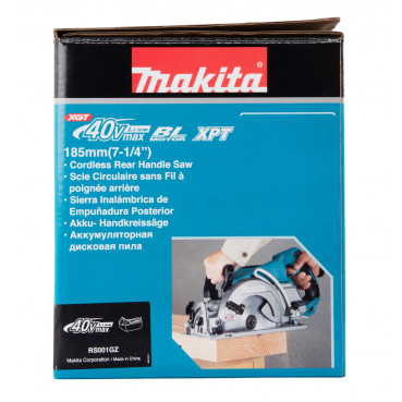 Scie circulaire Makita XGT Ø 185mm - 40 Volts MAX Lithium (Li-Ion) - (Produit seul) - poids 4,3kg - alésage 30mm | RS001GZ