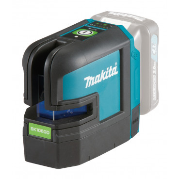 Laser vert Makita en croix pour plaquiste - automatique - 10,8 et 12 Volts CXT - laser vert - 4 points + ligne verticale et horizontale, pour la pose de cloisons et plafonds placo | SK106GDZ