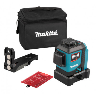 Niveau laser autonivelant Makita 10,8 et 12 Volts CXT - faisceau rouge - 3 lignes laser complètes à 360 degrés - 4 lignes verticales + 4 lignes horizontales - portée de 25m à 70m - IP54 | SK700D