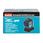 Image du produit : Niveau laser autonivelant Makita 10,8 et 12 Volts CXT - faisceau rouge - 3 lignes laser complètes à 360 degrés - 4 lignes verticales + 4 lignes horizontales - portée de 25m à 70m - IP54 | SK700D