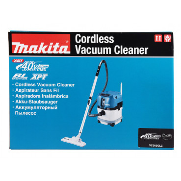 Aspirateur Makita XGT 40 Volts MAX Lithium (Li-Ion) - 230 mbar - (Produit seul) - capacité sac poussière 15 litres | VC003GLZ