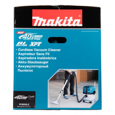 Aspirateur Makita XGT 40 Volts MAX Lithium (Li-Ion) - 230 mbar - (Produit seul) - capacité sac poussière 15 litres | VC003GLZ