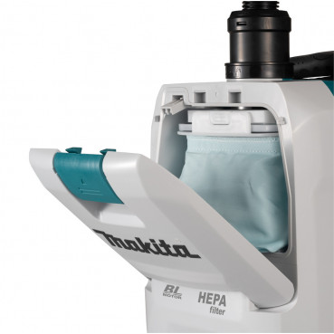 Aspirateur Makita dorsal XGT 40 Volts MAX Lithium (Li-Ion) - (Produit seul) - capacité sac poussière 1,5 - 2 litres - poids 4,1kg | VC008GZ