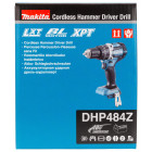 Image du produit : Perceuse visseuse Makita | percussion LXT - 18 Volts - sans fil Lithium (Li-Ion) - Ø 13mm - (Produit seul) - poids 1,9kg | DHP484Z