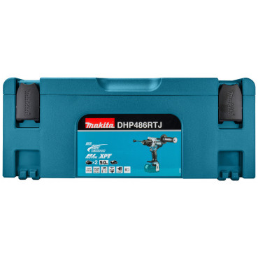 Perceuse visseuse Makita | percussion LXT 18 Volts - sans fil Lithium (Li-Ion) - 5 Ah - Ø 13mm - poids 2,7kg | DHP486RTJ