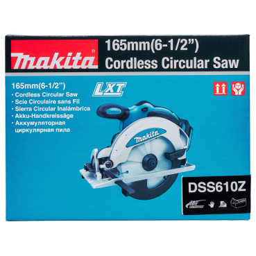 Scie circulaire Makita LXT 18 Volts - sans fil Lithium (Li-Ion) - Ø 165mm - (Produit seul) | DSS610Z