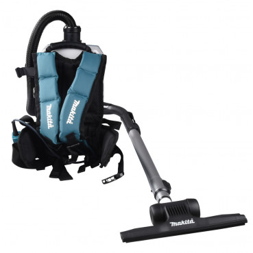 Aspirateur Makita dorsal LXT 36 Volts 2 x 18 Volts - sans fil Lithium (Li-Ion) - 110 mbar - (Produit seul) - capacité sac poussière 2 litres | DVC261ZX14