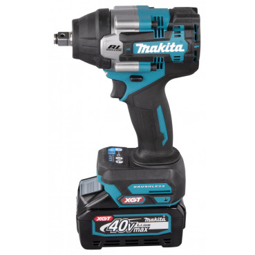 Boulonneuse à chocs Makita XGT 40 Volts MAX Lithium (Li-Ion) - XGT - 760 Nm - 4 Ah - carré 1/2" | TW007GM201