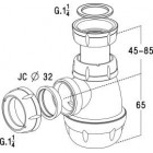Image du produit : Siphons plastiques bidet/lavabo forme P et S diamètre Ø 32mm Nicoll | 0201002