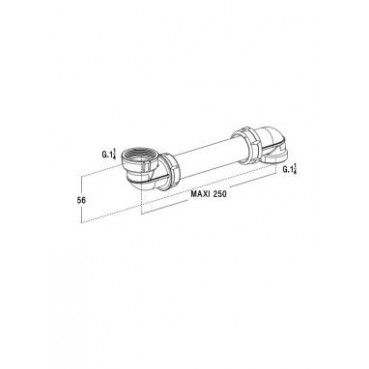 Bmt01-tubulure lavabo bimatiere diamètre Ø 32mm x 32mm Nicoll | 0201011