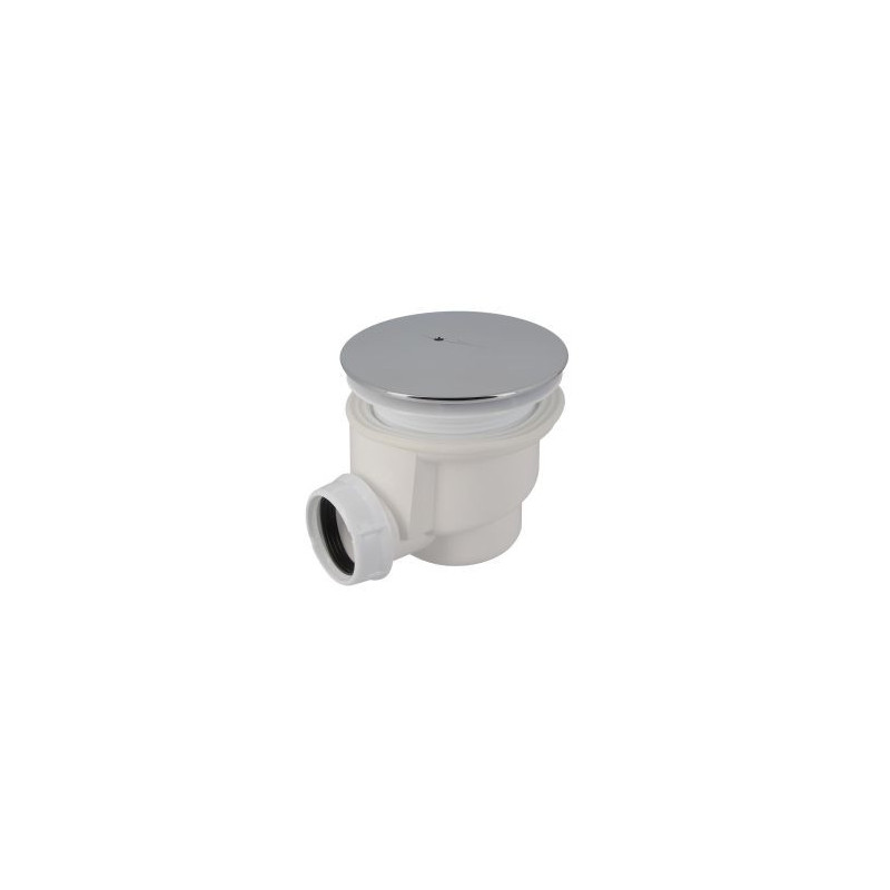 Bonde de douche Nicoll - Sortie verticale - Grille inox- Diamètre 40 mm -  Polypropylène et Inox