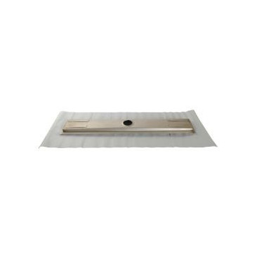 Caniveau de douche pour grille 70 mm avec grille réversible diamètre Ø 40mm - largeur 138mm - longueur 780mm Nicoll | 0205506