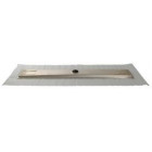 Image du produit : Caniveau de douche pour grille 70 mm avec grille réversible diamètre Ø 40mm - largeur 138mm - longueur 980mm Nicoll | 0205508