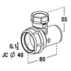 Image du produit : Ca40-soupape anti vide d.40 a visser diamètre Ø 40mm - longueur 80mm Nicoll | 0224062