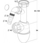 Image du produit : Siphon évier plastique Easyphon diamètre Ø 40mm x 40mm Nicoll | 0224360