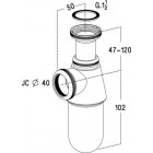 Image du produit : Siphon évier laiton diamètre Ø 40mm x 40mm Nicoll | 0501008