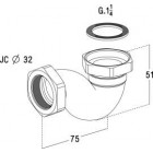 Image du produit : Siphon de lavabo laiton diamètre Ø 32mm Nicoll | 0501027