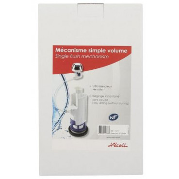 Mécanisme WC simple volume Nicoll | 0702124