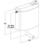 Image du produit : 9300 - Reservoir semi bas 2 volumes blanc - largeur 137mm - longueur 420mm Nicoll | 0704010