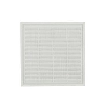 Grille de ventilation pour carrelage avec moustiquaire - hauteur 150mm - longueur 150mm couleur Blanc Nicoll | 116