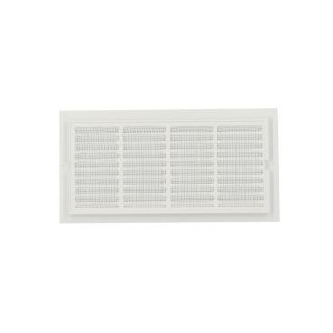 Grille de ventilation pour carrelage avec moustiquaire - hauteur 118mm - longueur 228mm couleur Blanc Nicoll | 1218